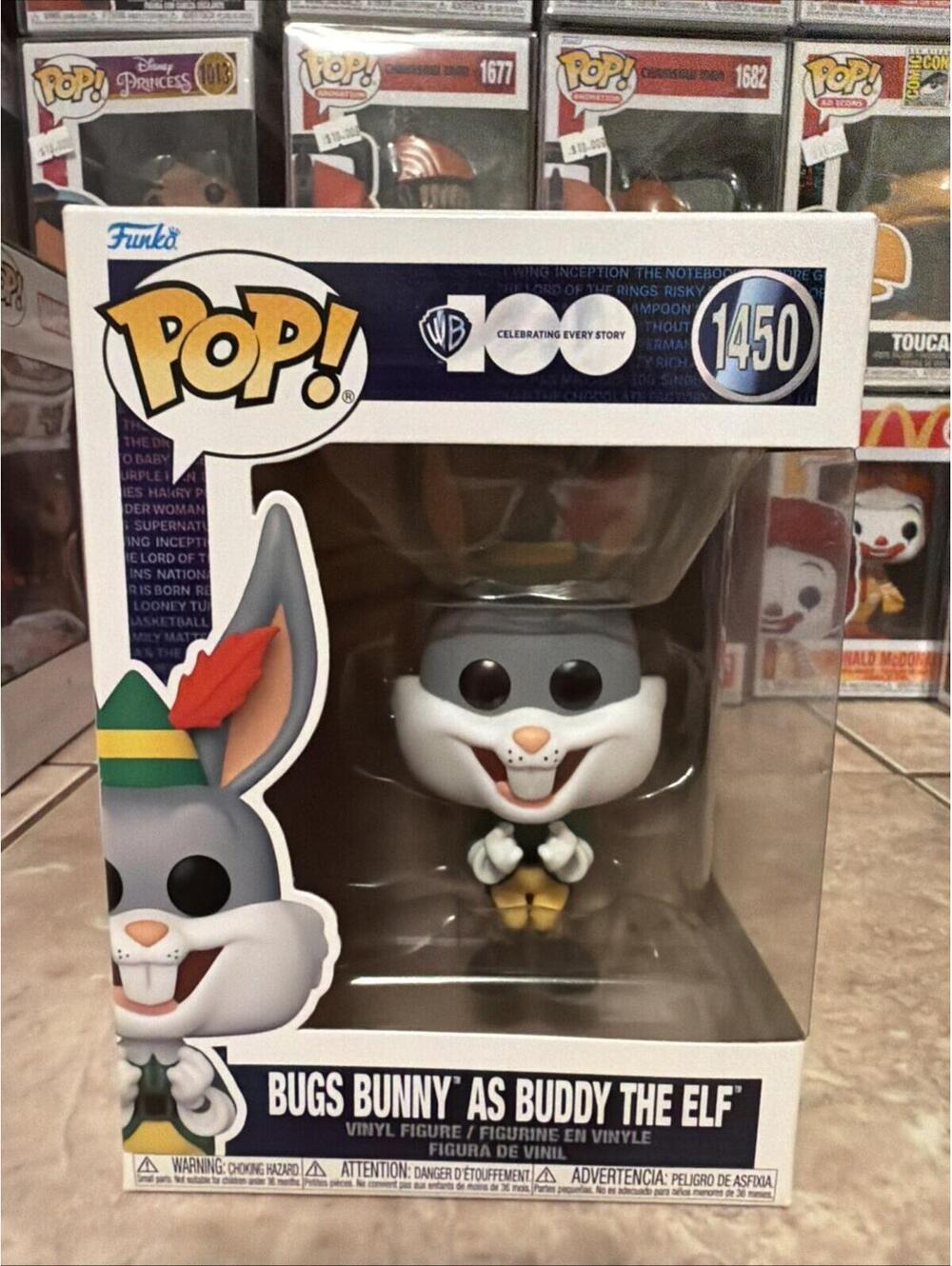 Funko Pop! Looney Tunes - Bugs Bunny as Buddy the Elf #1450 w/Protector